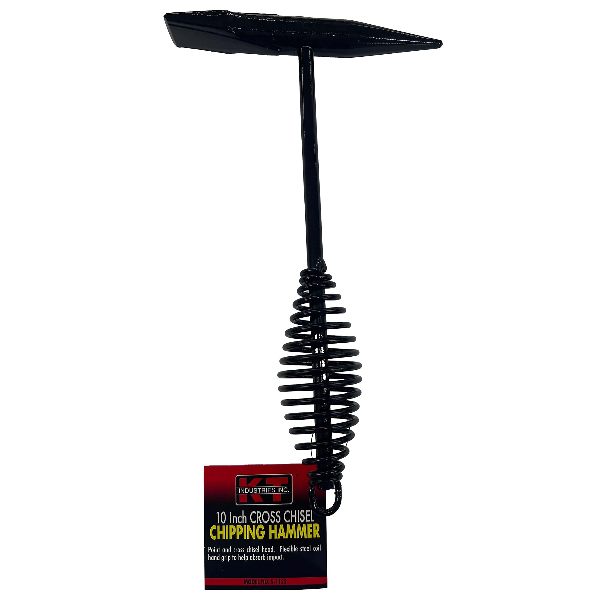 K-T Industries Cross Chisel Chip Hammer — Flexible Steel Coil Hand Grip, Model# 5-1125